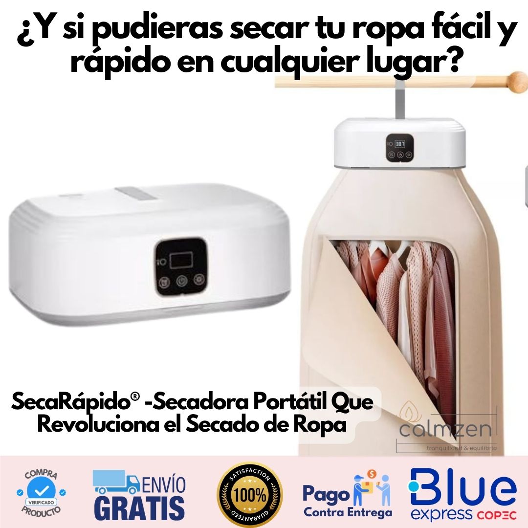 SecaRápido® -Secadora Portátil Que Revoluciona el Secado de Ropa