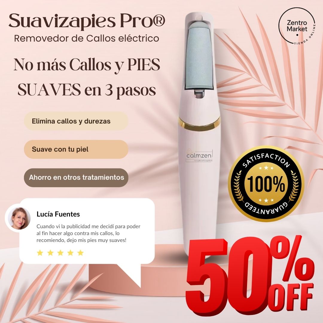 SuavizaPies Pro®: Removedor Eléctrico de Callos y Piel Dura + Roll On Contorno de Ojos Gratis