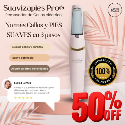 SuavizaPies Pro®: Removedor Eléctrico de Callos y Piel Dura + Roll On Contorno de Ojos Gratis