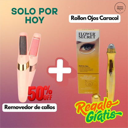 SuavizaPies Pro®: Removedor Eléctrico de Callos y Piel Dura + Roll On Contorno de Ojos Gratis