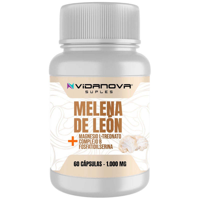 MELENA DE LEON FORTIFICADA - 60 Capsulas Mejora Cerebral, Concentración, Estrés y Ansiedad