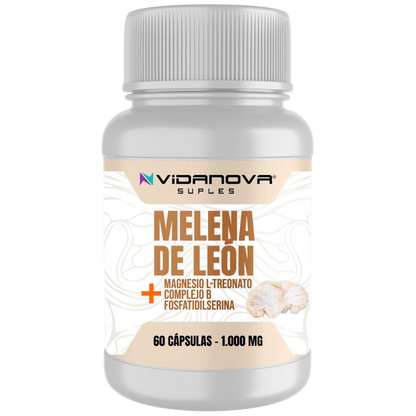 MELENA DE LEON FORTIFICADA - 60 Capsulas Mejora Cerebral, Concentración, Estrés y Ansiedad