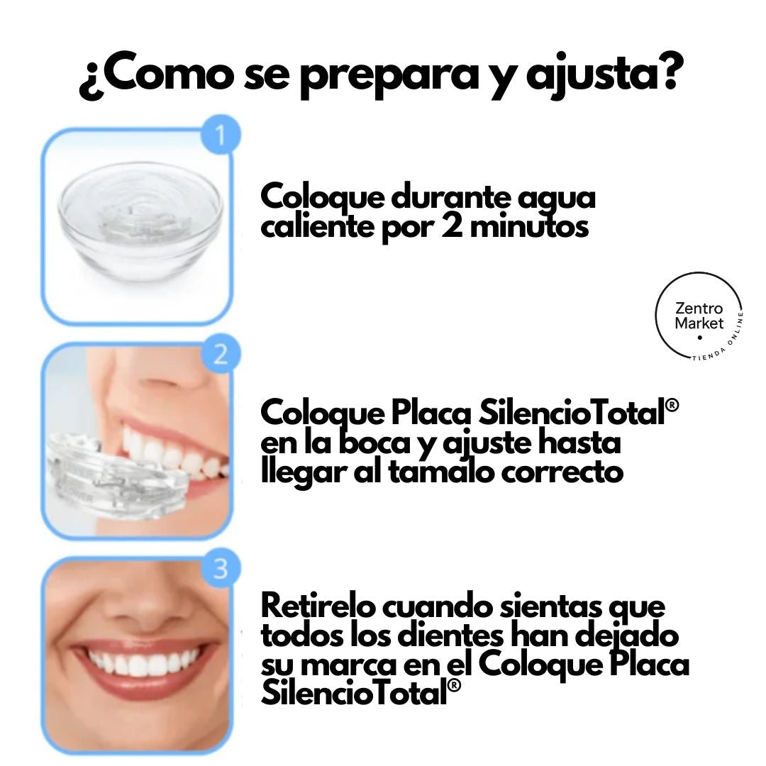 2x1 Placa SilencioTotal® Protector Nocturno Antirronquidos Bruxismo y Apnea + GRATIS purificador nasal 2 en 1