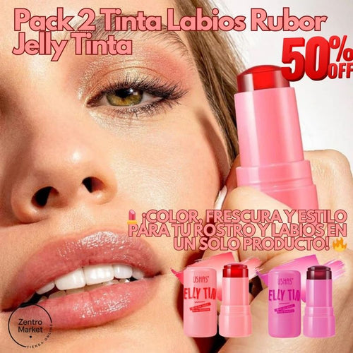 Pack 2 Tinta Labios Rubor Jelly Tinta