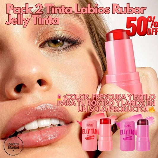 Pack 2 Tinta Labios Rubor Jelly Tinta