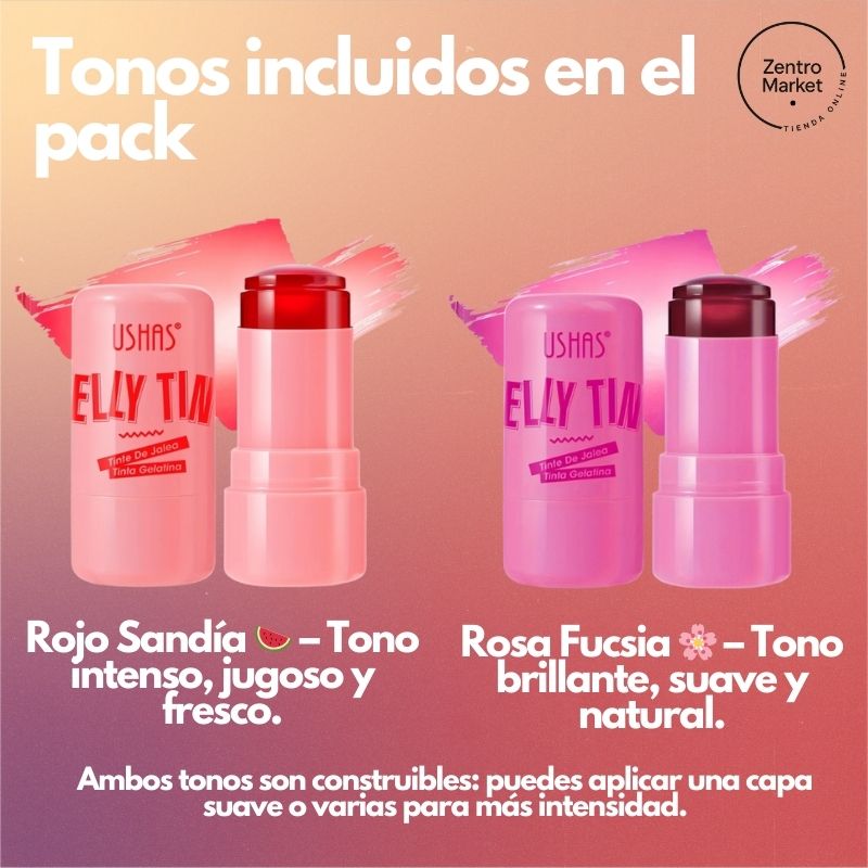 Pack 2 Tinta Labios Rubor Jelly Tinta