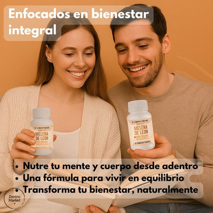 MELENA DE LEON FORTIFICADA - 60 Capsulas Mejora Cerebral, Concentración, Estrés y Ansiedad