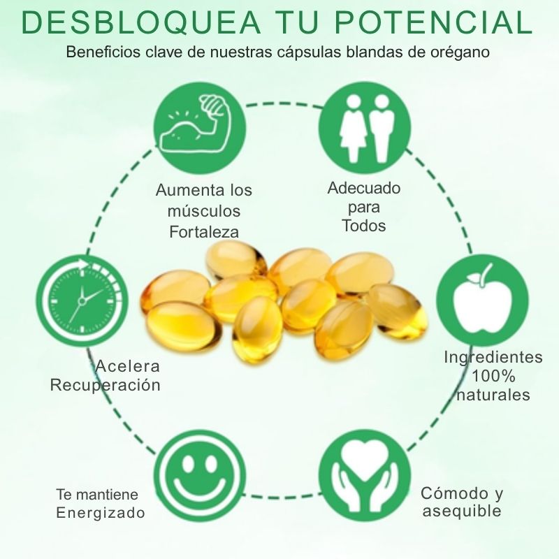 ACEITE DE OREGANO PLUS® - 60 Caps blandas 6000 mg - 7 días libre de parásitos