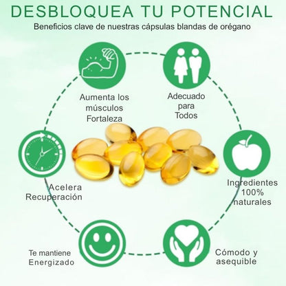 ACEITE DE OREGANO PLUS® - 60 Caps blandas 6000 mg - 7 días libre de parásitos