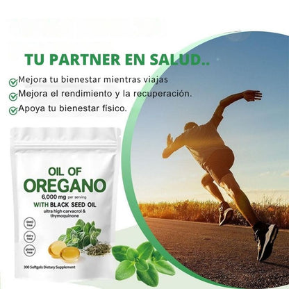 ACEITE DE OREGANO PLUS® - 60 Caps blandas 6000 mg - 7 días libre de parásitos