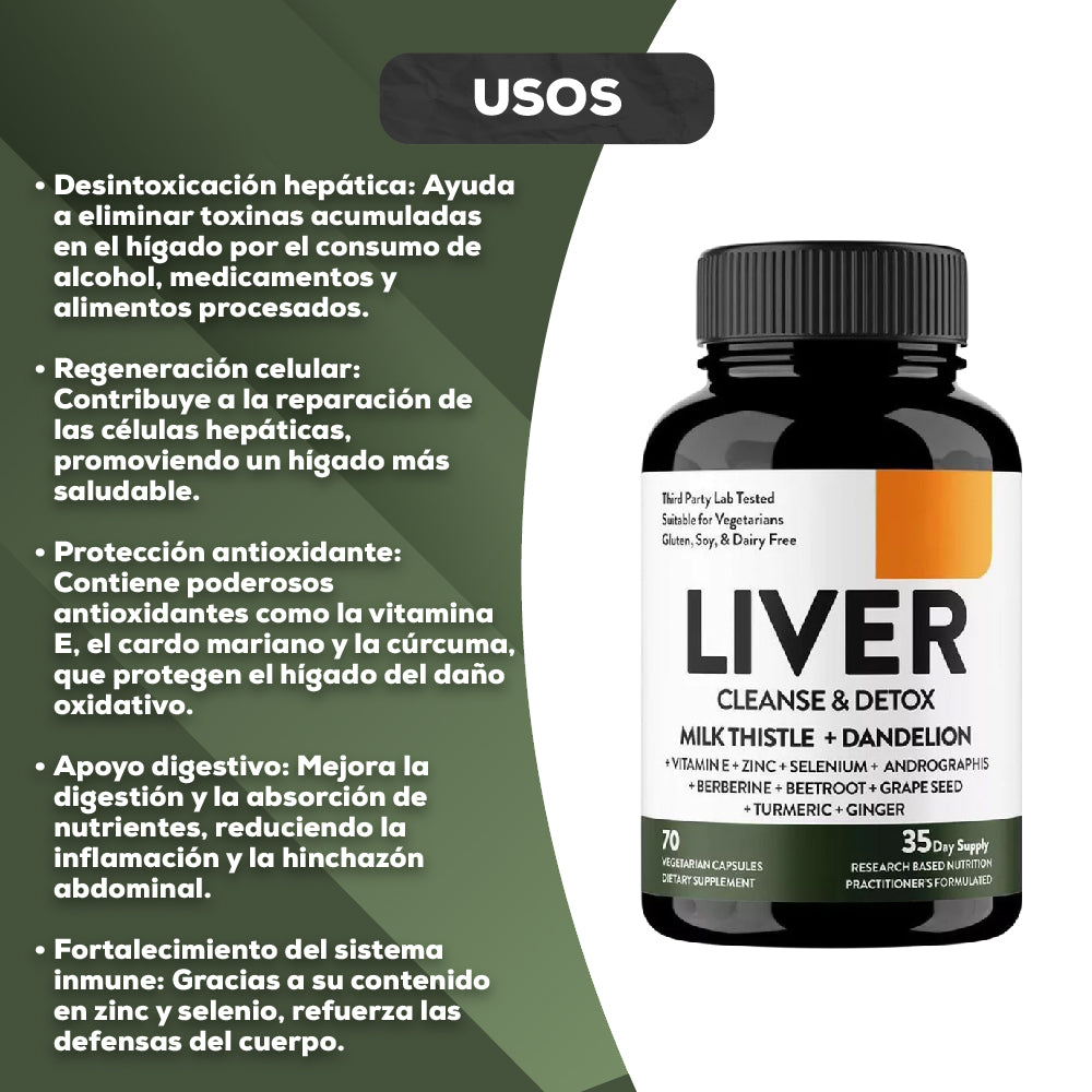 LIVER CLEANSE & DETOX® Plus - Deshincha tu cuerpo en 7 días libera tu hígado