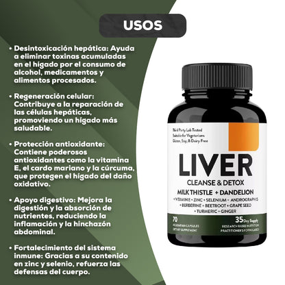 LIVER CLEANSE & DETOX® Plus - Deshincha tu cuerpo en 7 días libera tu hígado