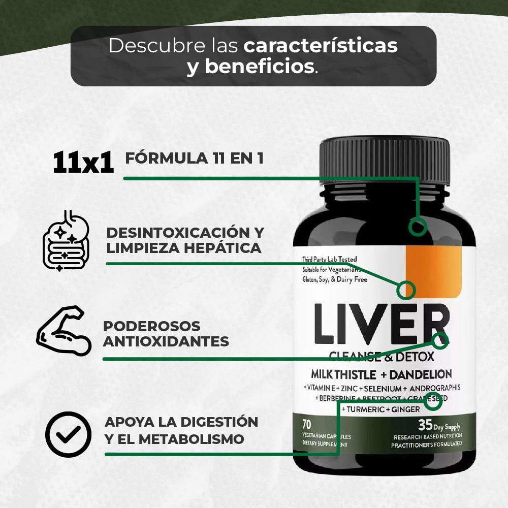 LIVER CLEANSE & DETOX® Plus - Deshincha tu cuerpo en 7 días libera tu hígado