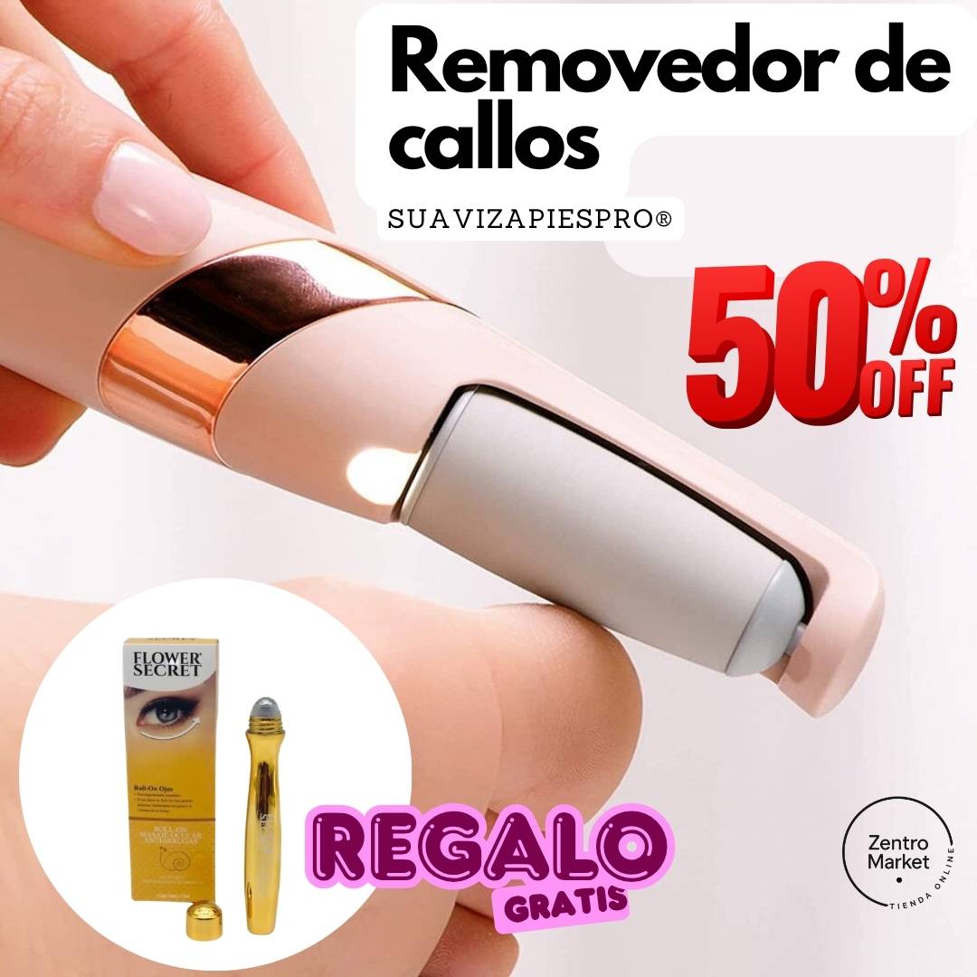 SuavizaPies Pro®: Removedor Eléctrico de Callos y Piel Dura + Roll On Contorno de Ojos Gratis